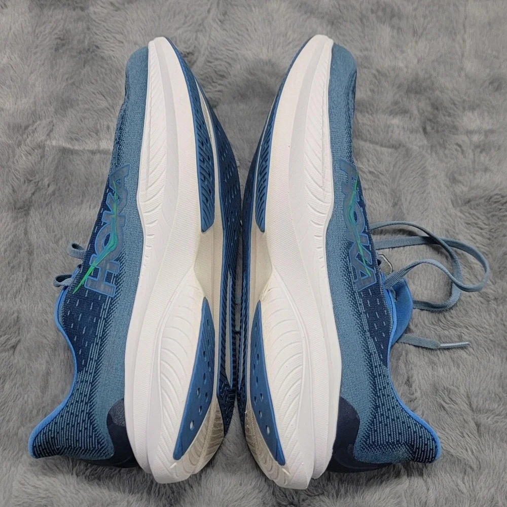 Hoka One One Mach 6 Shoes Mens 11.5 Blue Low Top Road Running Cushioned Sneakers